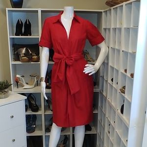 LAUNDRY BY SHELLI SEGAL RED WRAP DRESS 4